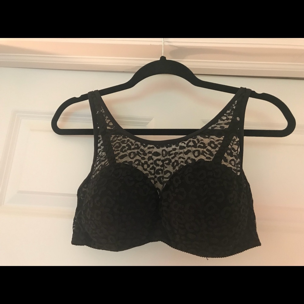 Black Lace Cover-up Underwire Bra